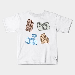 digital camera retro camera set Kids T-Shirt
